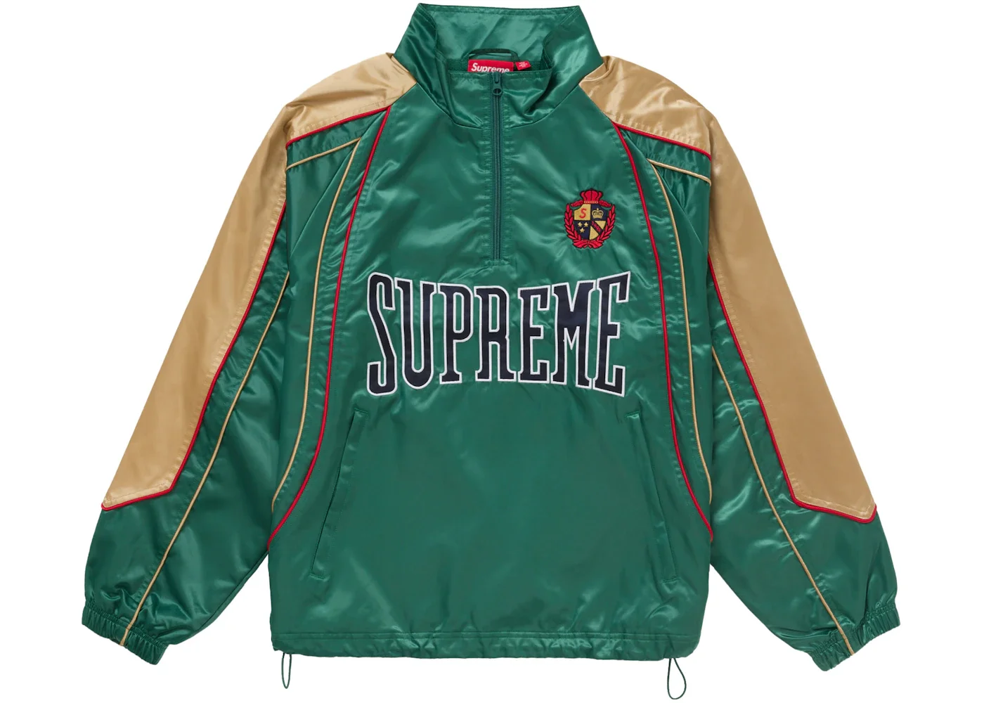 Supreme Satin Piping Pullover Green - 1