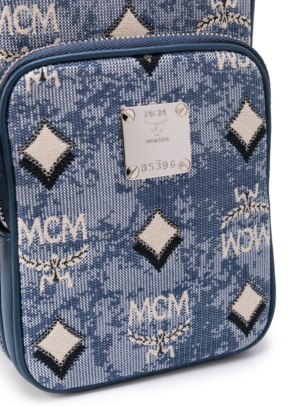 monogram-print messenger bag - 4