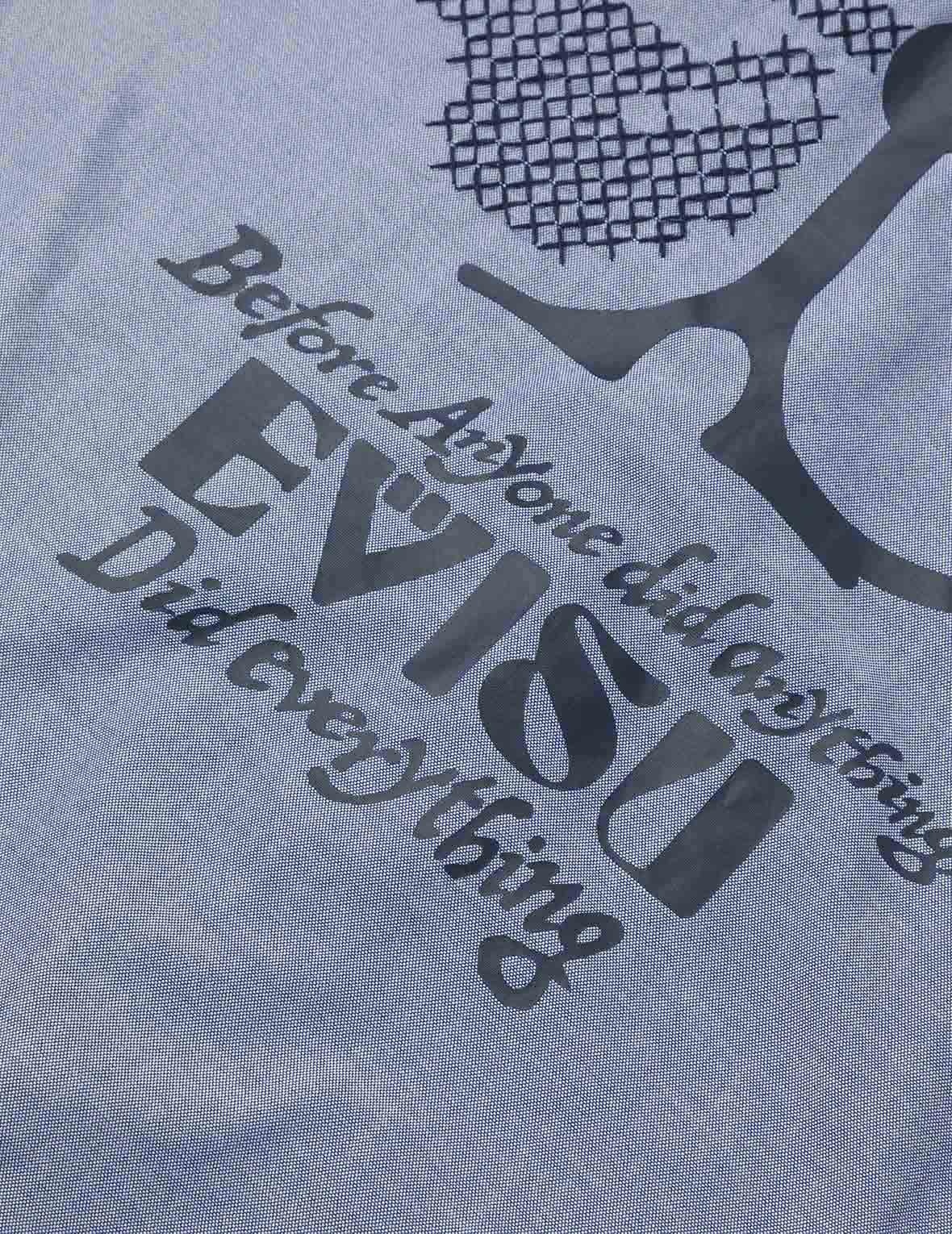 Half Kamon Embroidery and Print Relax Fit Shirt - 6