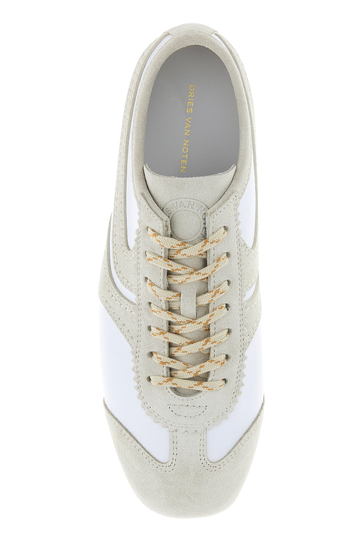 Two-tone leather and suede sneakers - 4