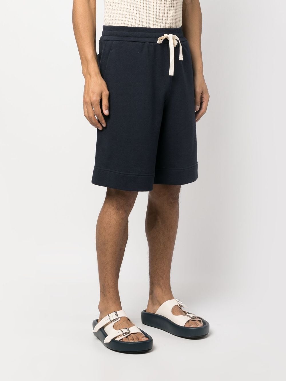 drawstring-waistband track shorts - 3
