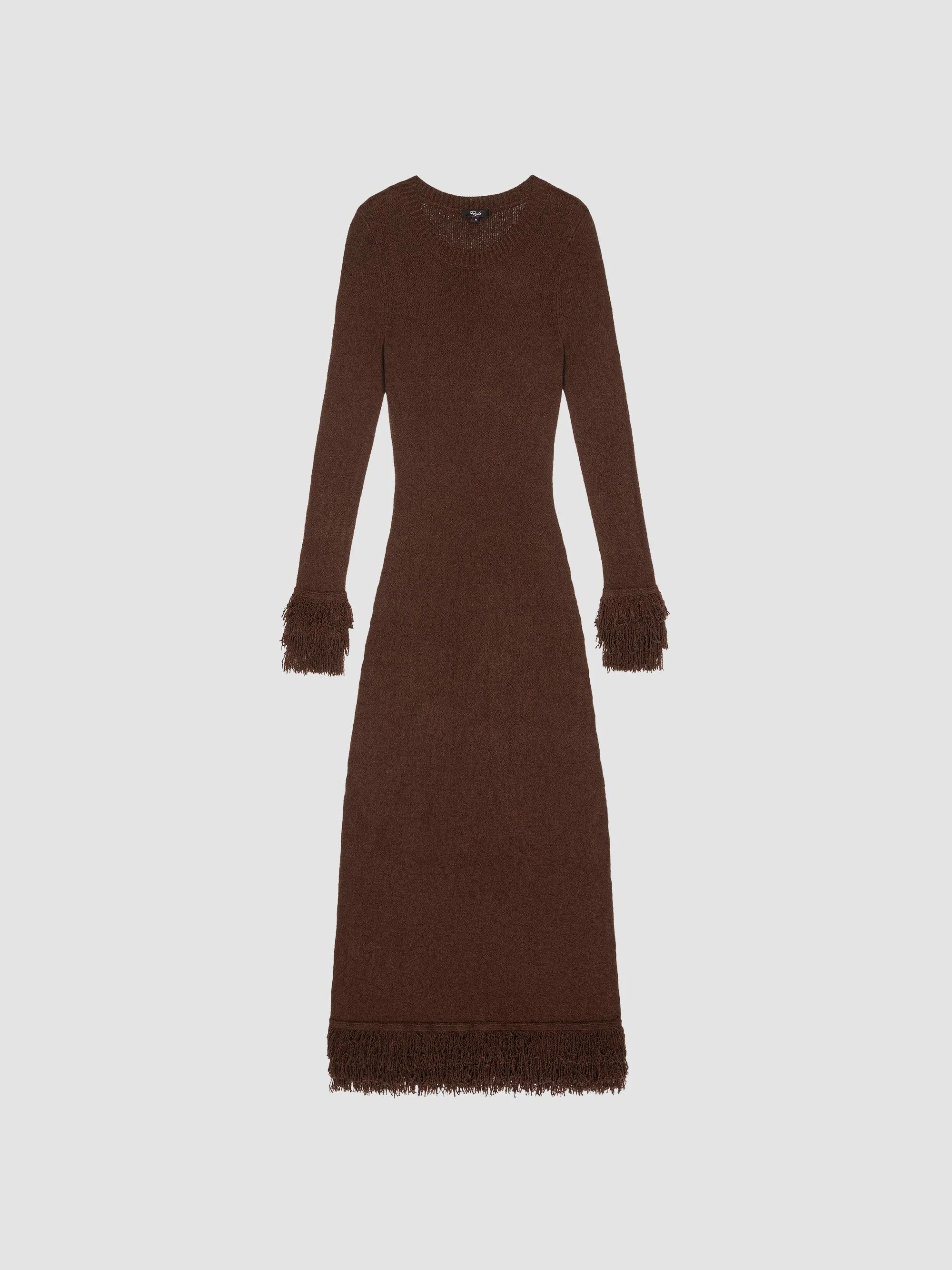 Women's Alejandra Silk-Blend Knit Midi Dress - Espresso - 1