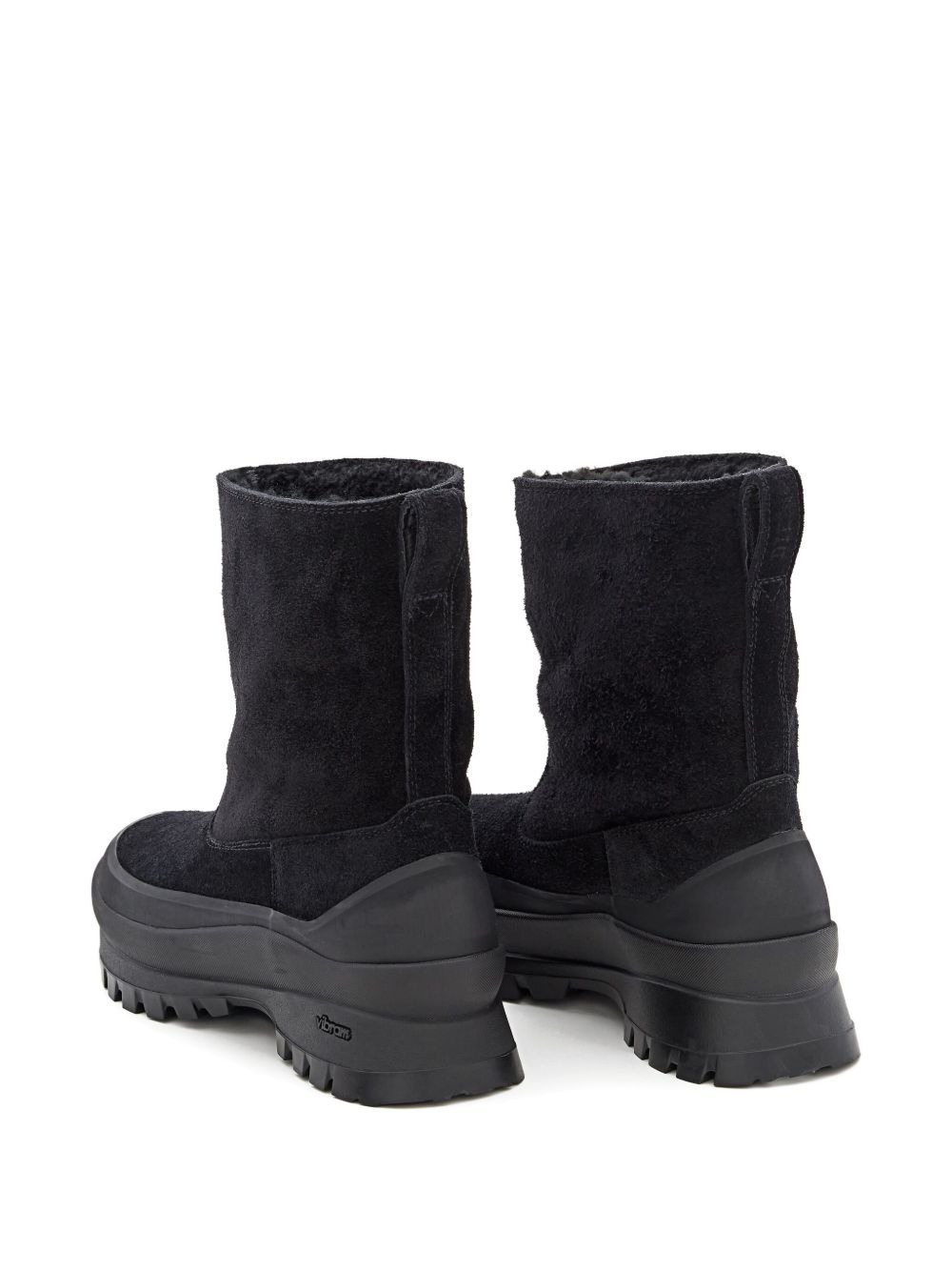 round-toe suede boots - 4