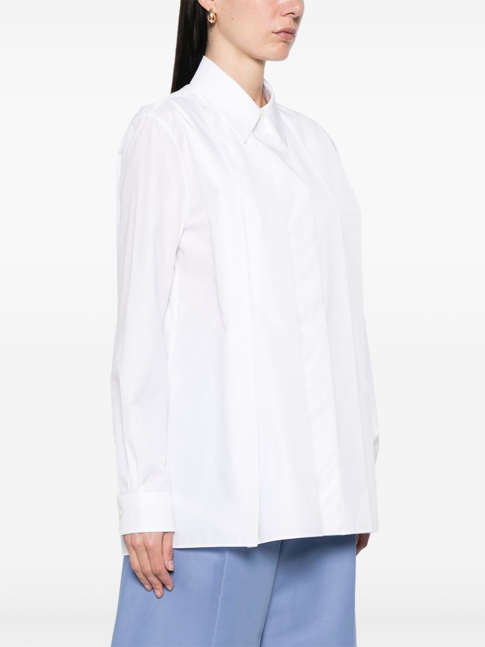 organic-cotton logo-embroidered shirt - 3