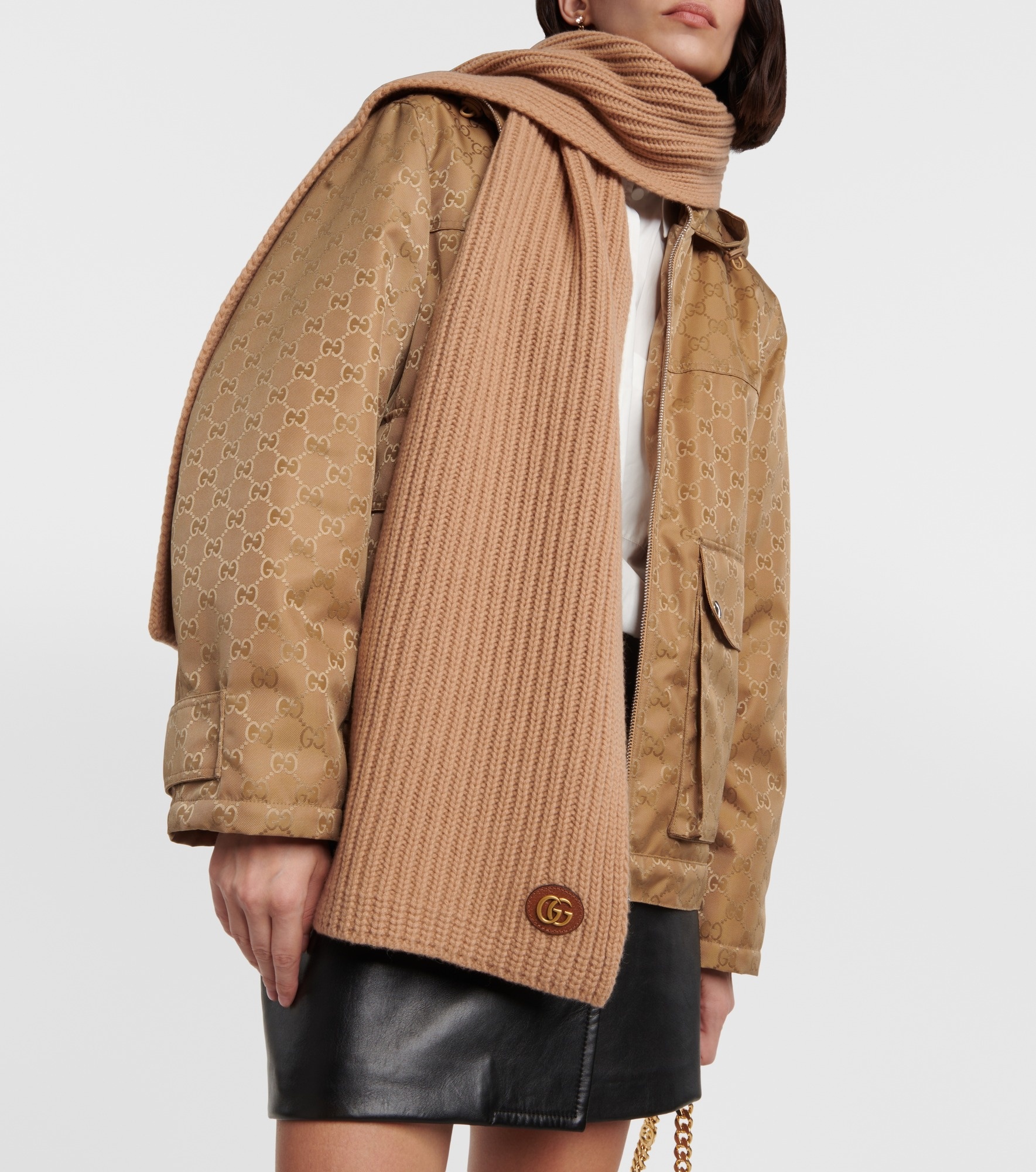 Ribbed-knit wool and cashmere scarf - 2