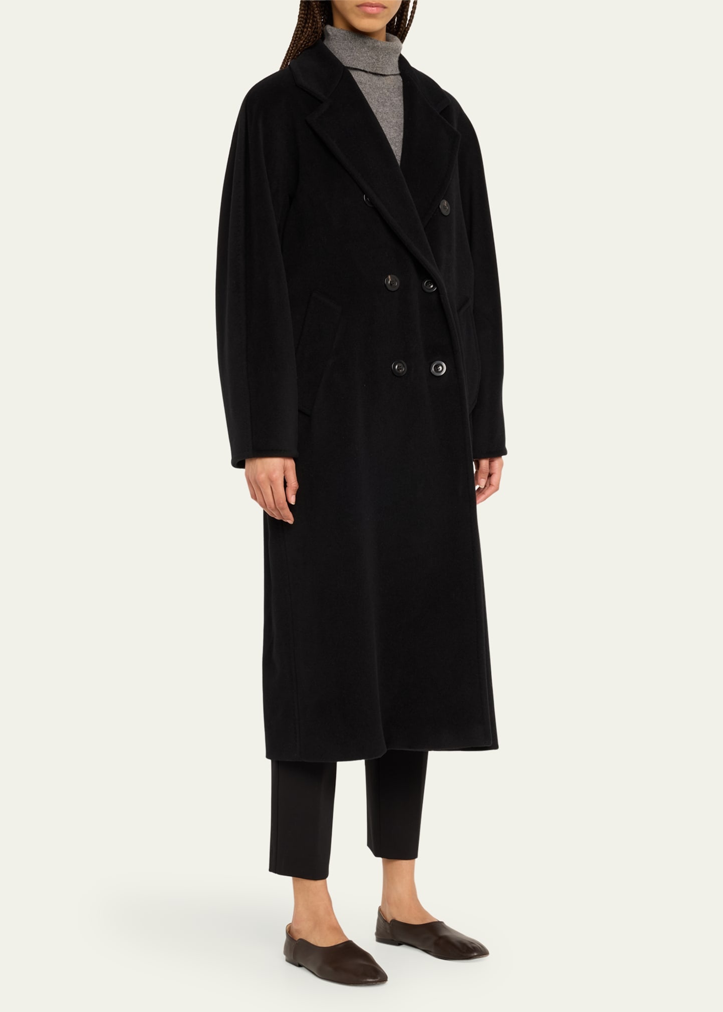 Wool-Cashmere Belted Madame Coat - 4