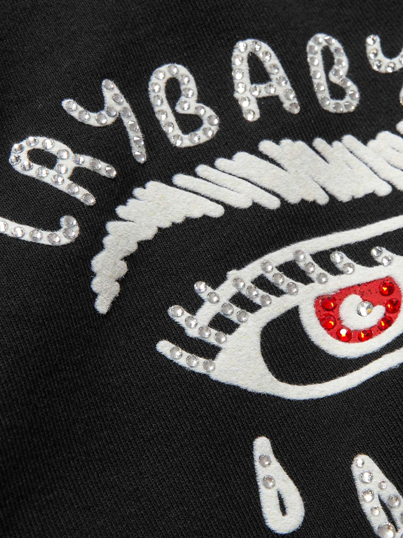 Cry Baby Oversized Embellished Cotton-Blend Jersey Hoodie 3