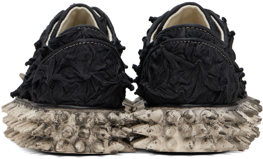 Black Porcupine Lace Up Sneakers - 2