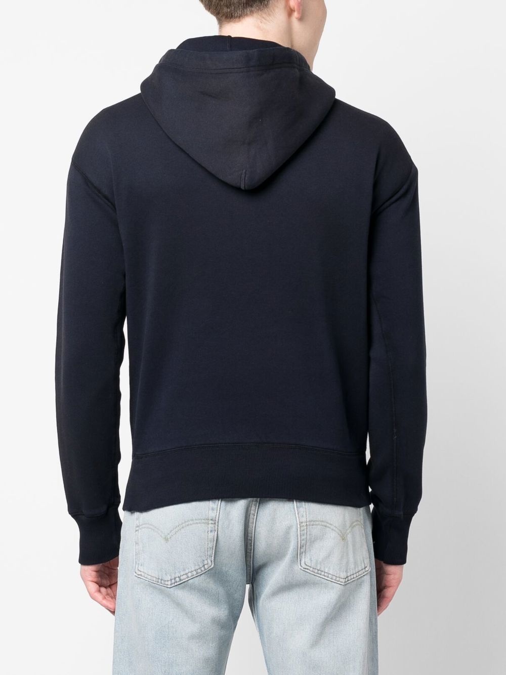 logo-print drawstring hoodie - 4
