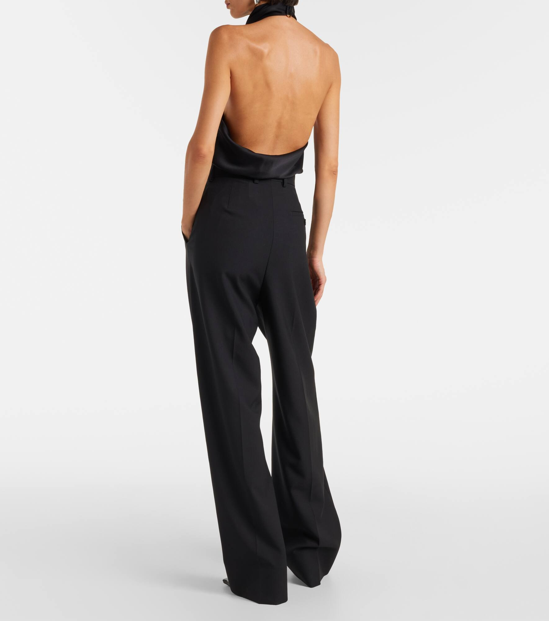 High-rise wool wide-leg pants - 3