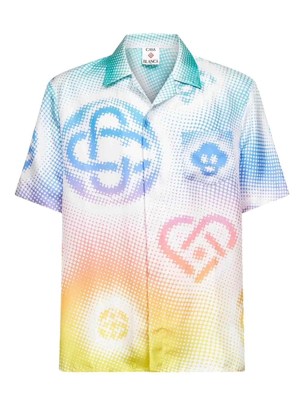 button-up print shirt - 1