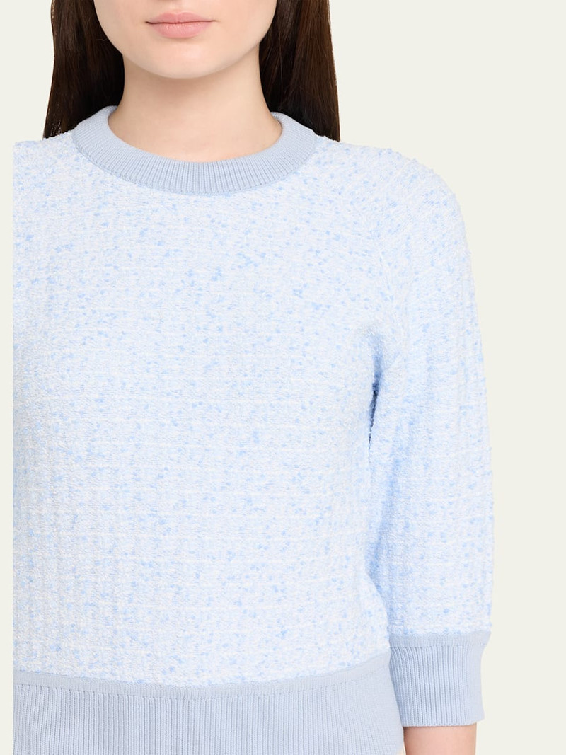 Crewneck Three-Quarter Sleeve Sweater 5