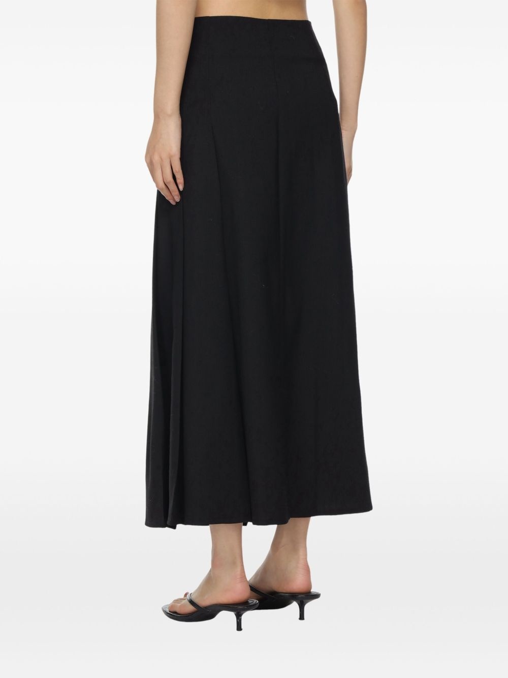 pleated asymmetric skirt - 5