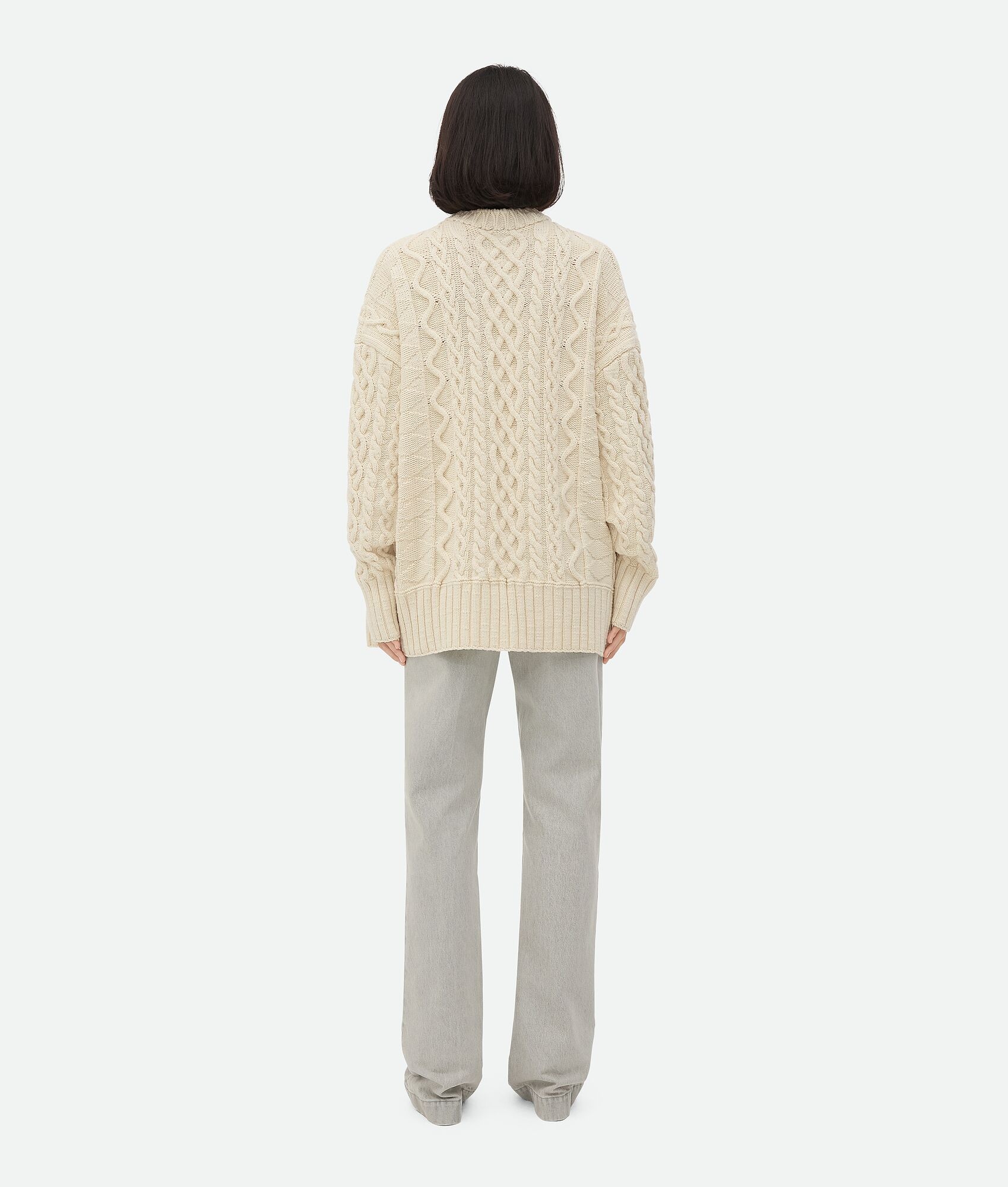 Aran Cable Wool Jumper - 3