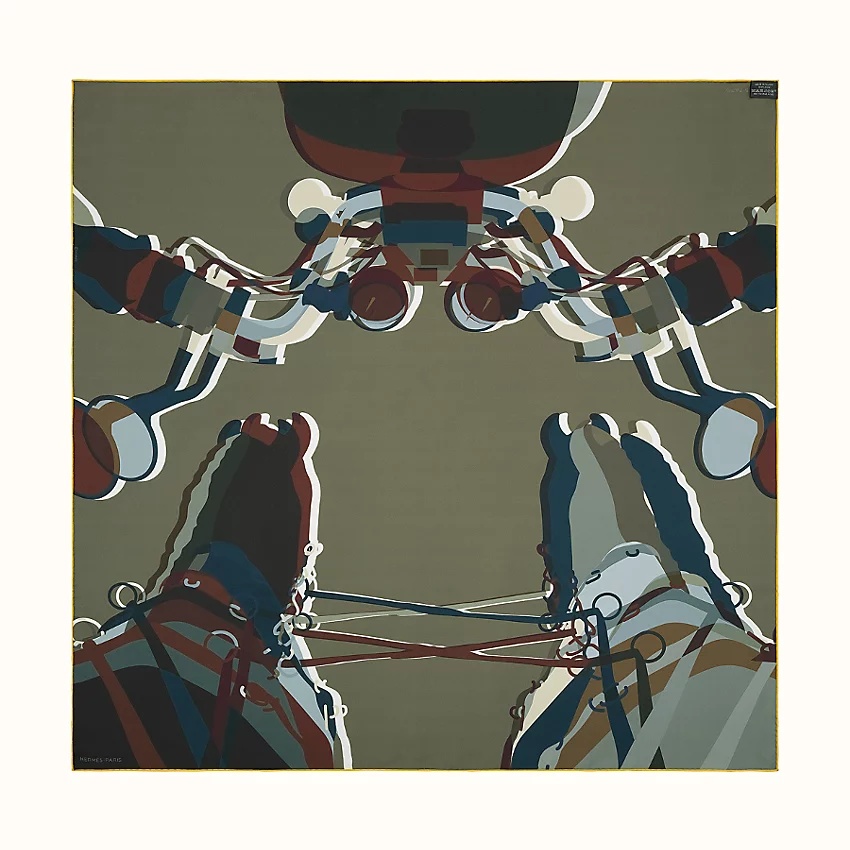 Hermes, Drive Me Crazy double face scarf 90 - 5