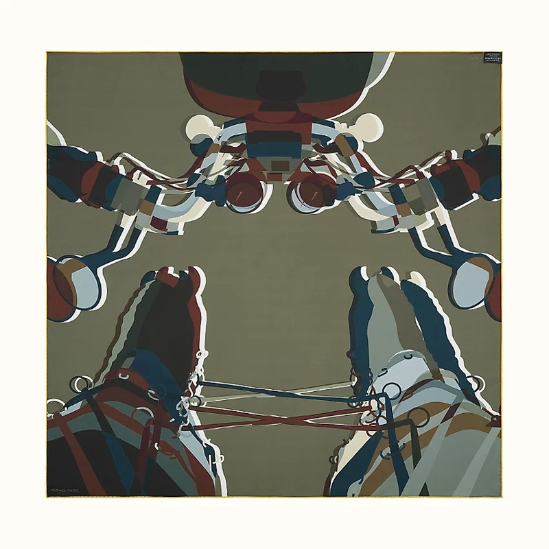 Hermes, Drive Me Crazy double face scarf 90 5