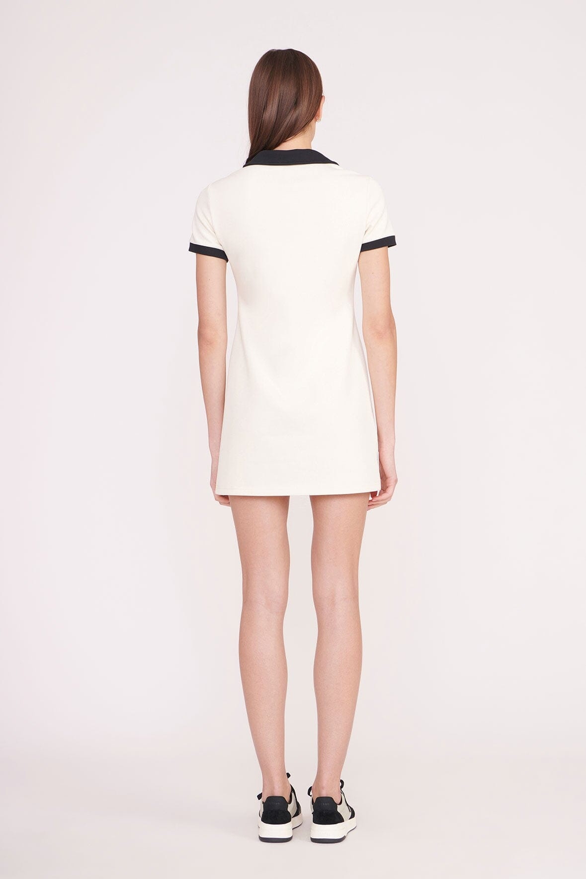 STAUD VOLLEY DRESS IVORY BLACK - 4