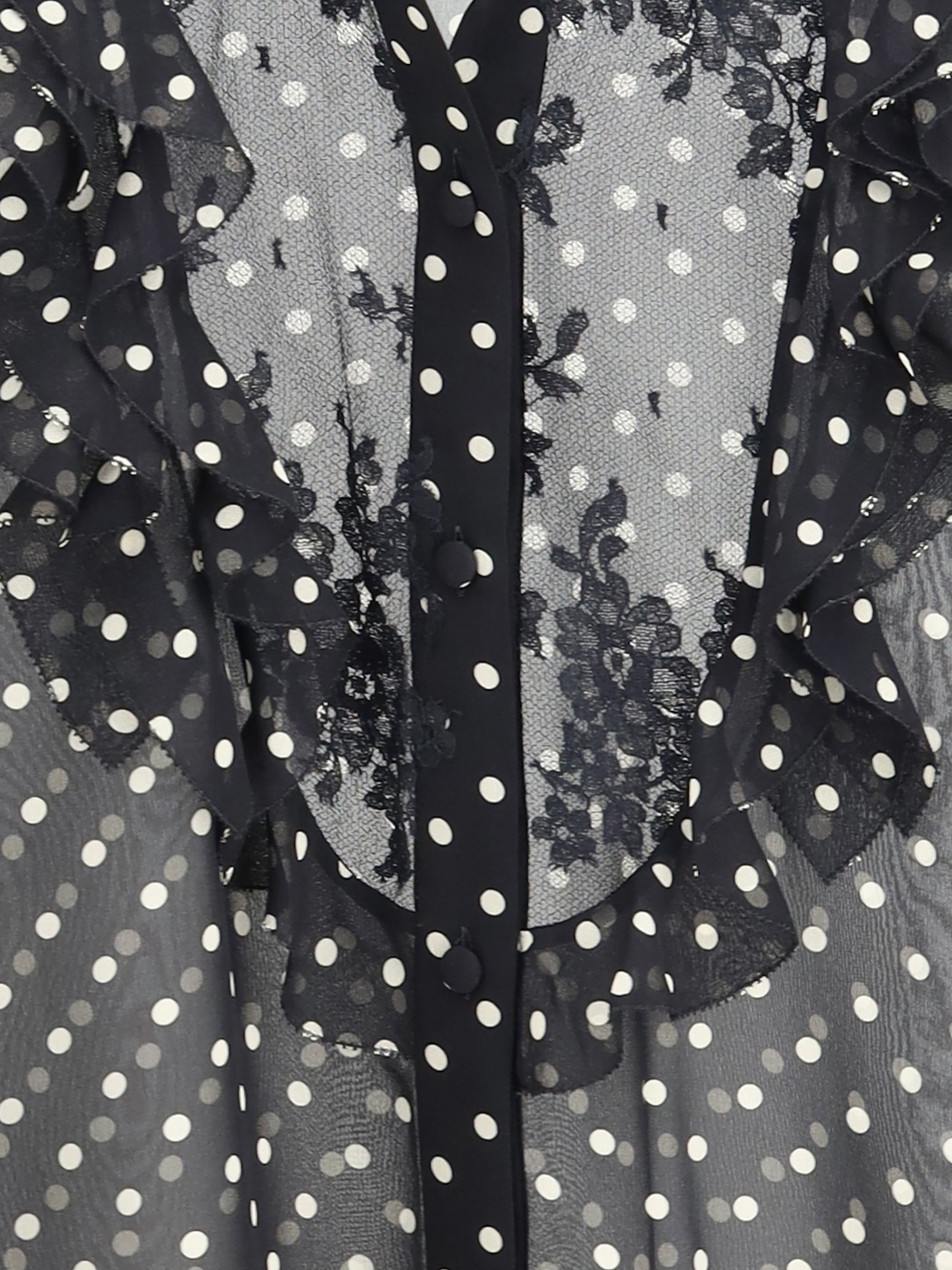 Valentino Women Shirt | Pattern | Light Georgette Pois M - 3