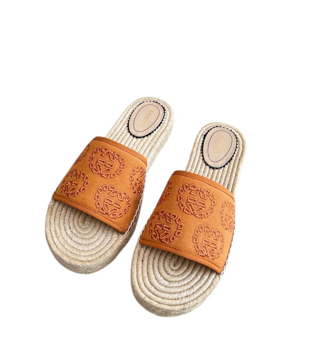 Gucci Interlocking G Canvas Espadrille Sandals - 3