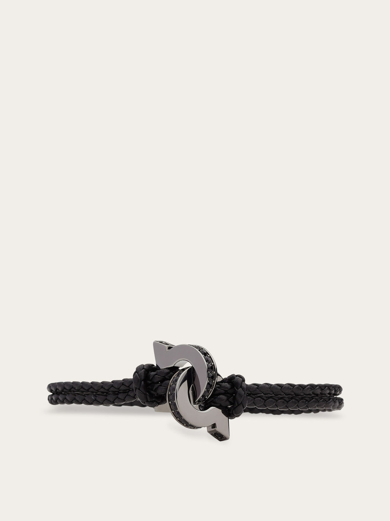 Bracelet with intertwined Gancini - Size 19 1