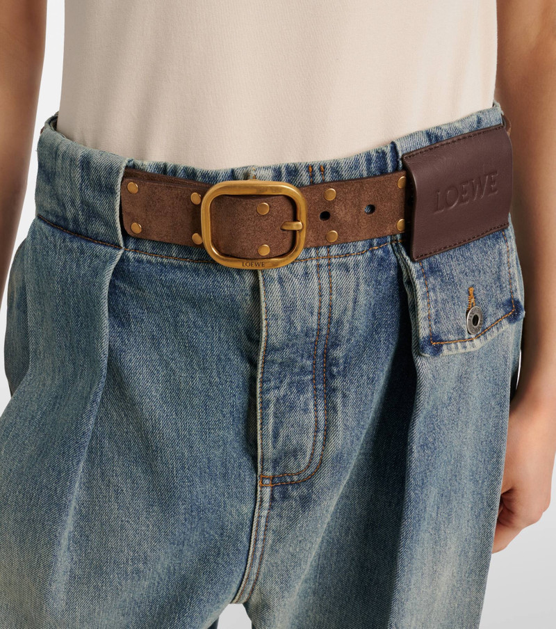 Loewe Studded suede belt outlook