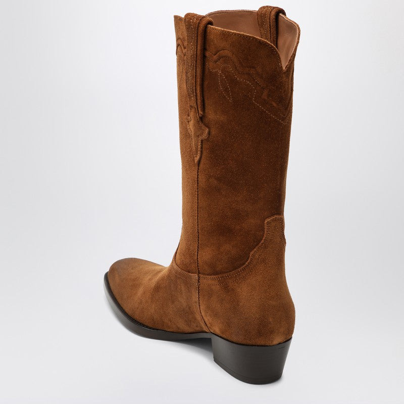 Paris Texas Hilda Boots In Cognac Suede Women - 2