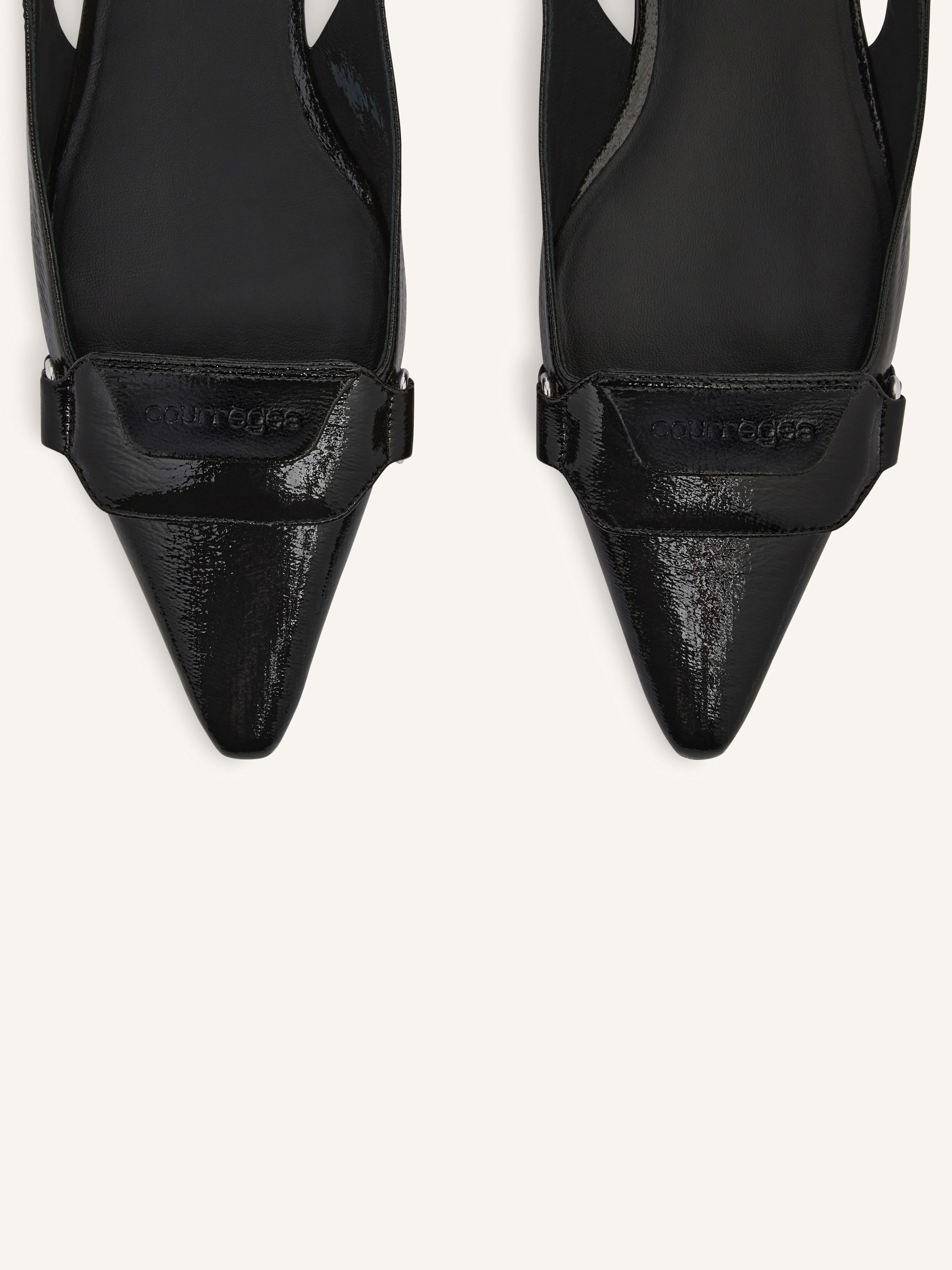 RACER VINYL SLINGBACK BALLERINAS - 4