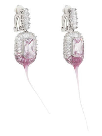 OTTOLINGER SSENSE Exclusive Pink Diamond Dip Clip Earrings outlook