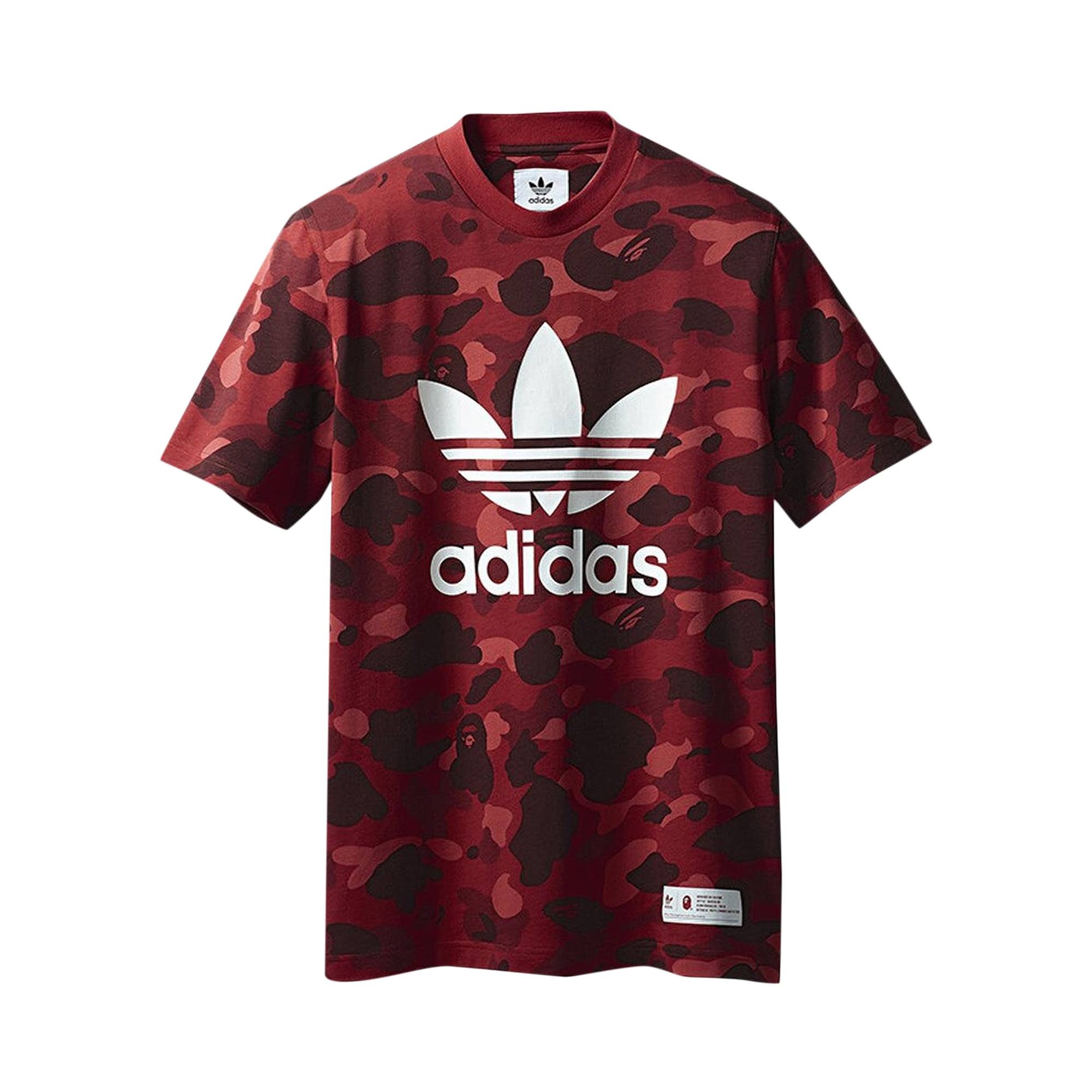 BAPE x adidas adicolor T-Shirt 'Raw Red' - 1