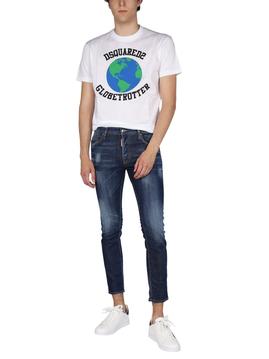 Dsquared Men "Globetrotter" T-Shirt With Print - 2