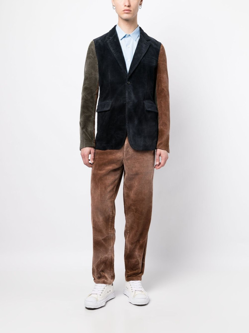 Comme des Garçons SHIRT colour-block corduroy blazer outlook