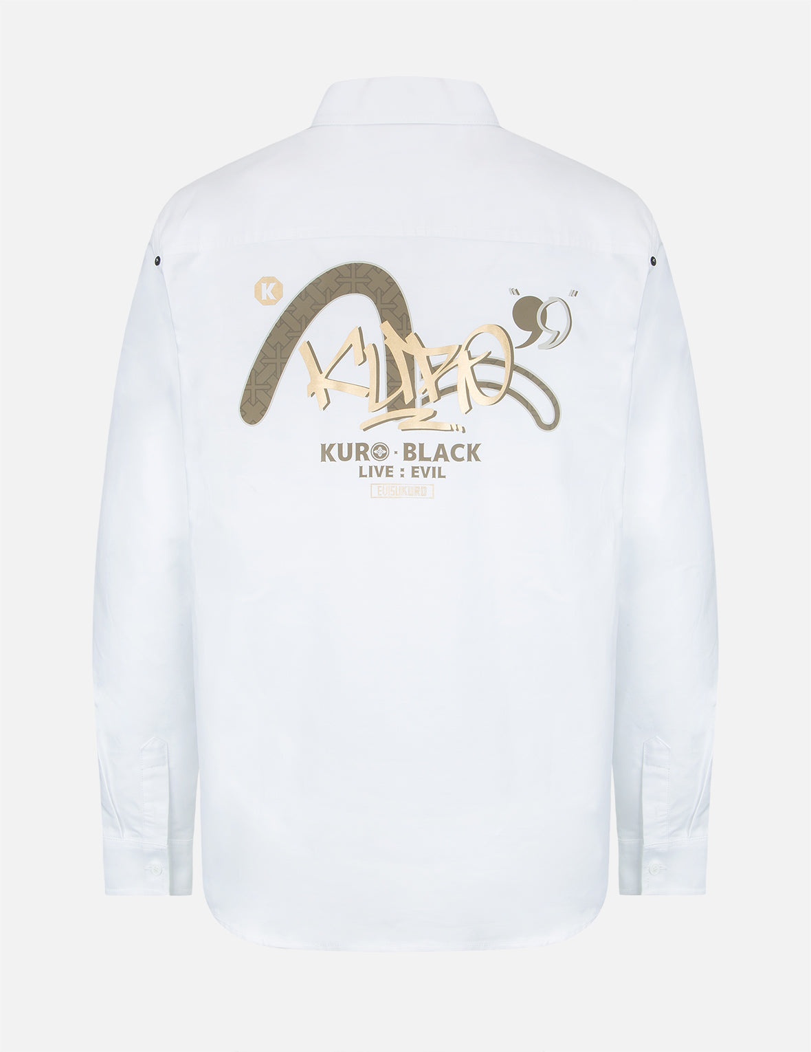 Graffiti Logo Foil Print Seagull Oxford Shirt - 1