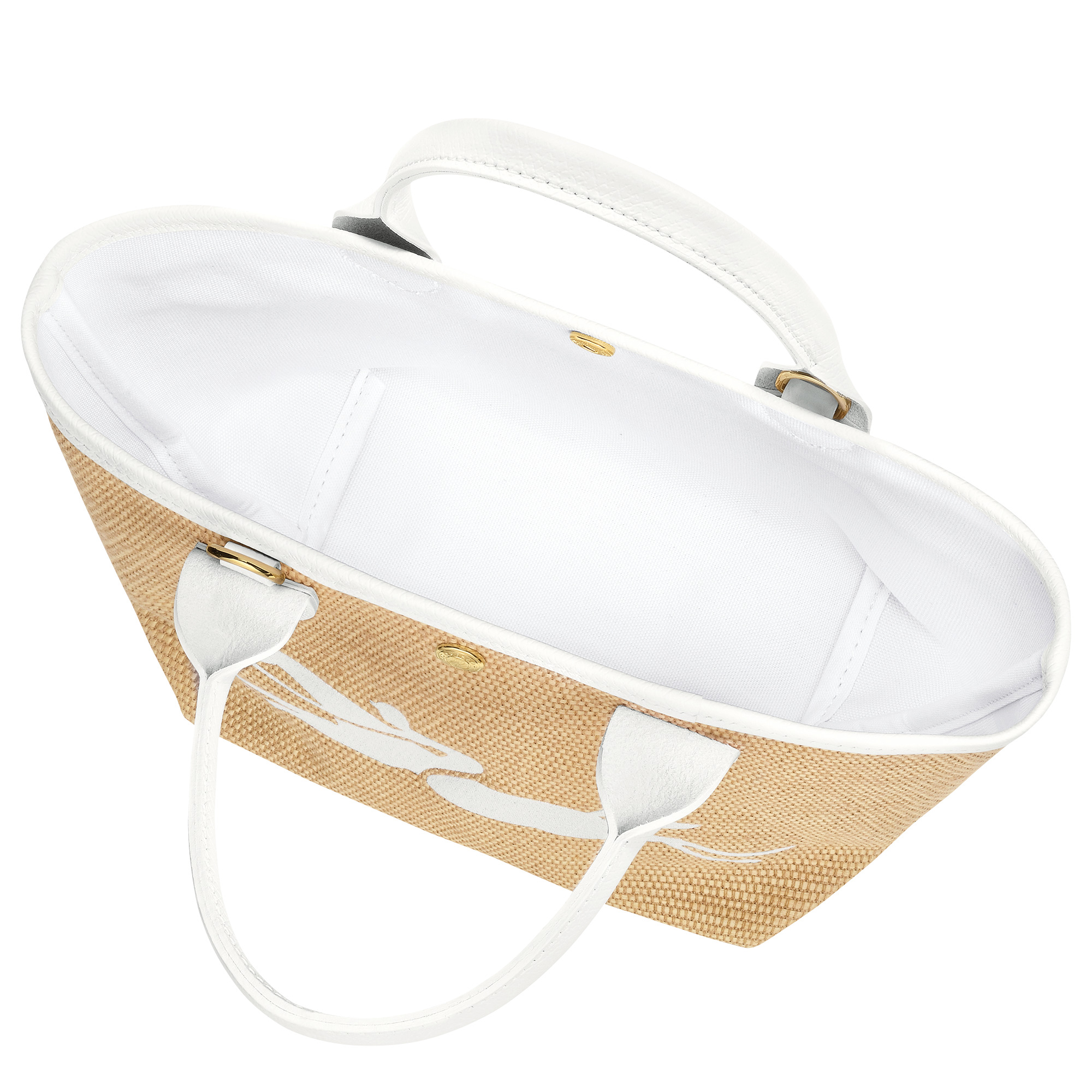 ハンドバッグ Longchamp Basket Bag Le Pliage White Le Pliage Collection M Basket bag White - Canvas | Longchamp US