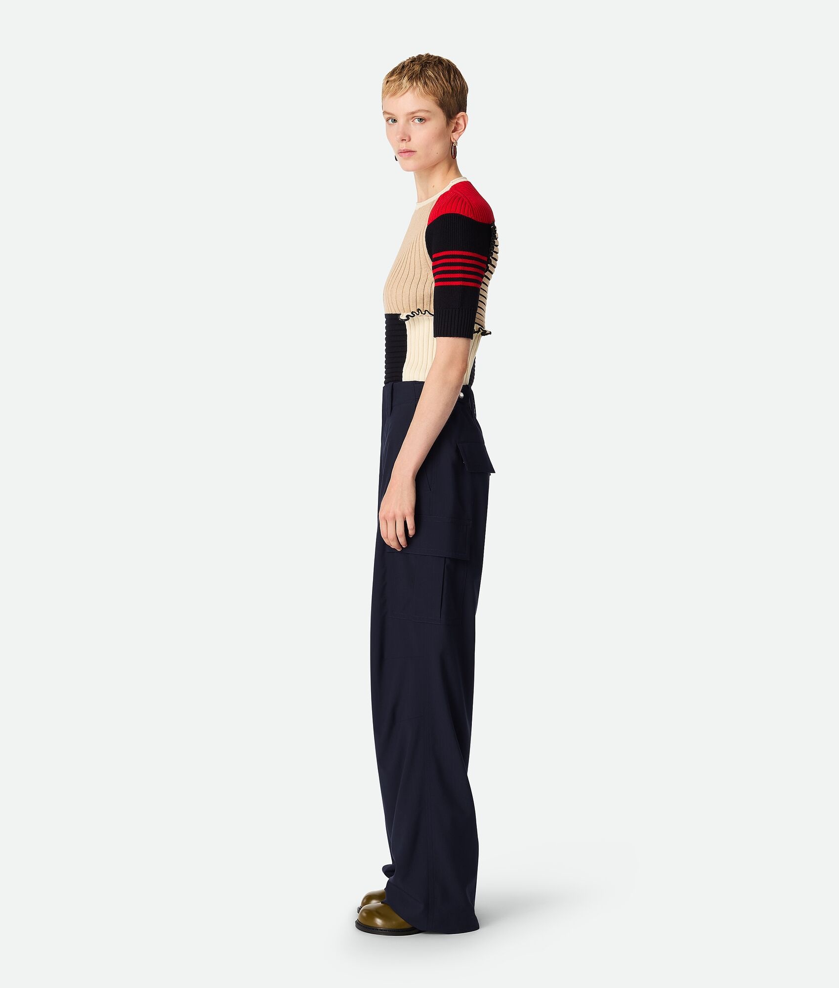 Fine Wool Cargo Trousers - 3
