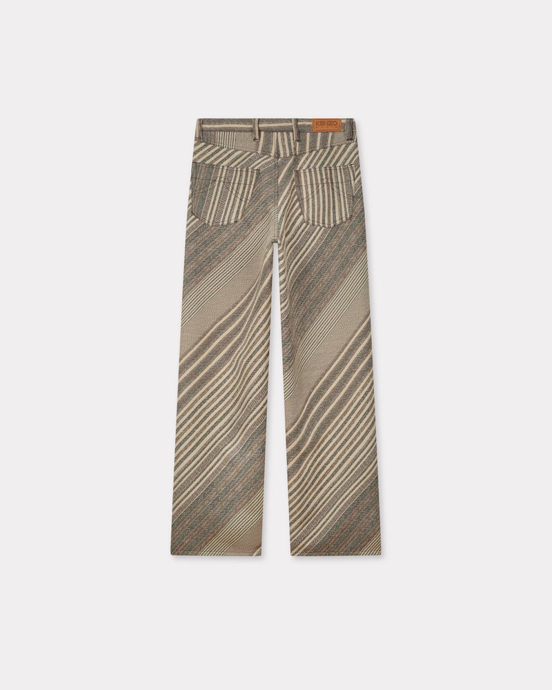 KENZO 'KENZO Diagonal Stripe' turn up wide fit pants outlook