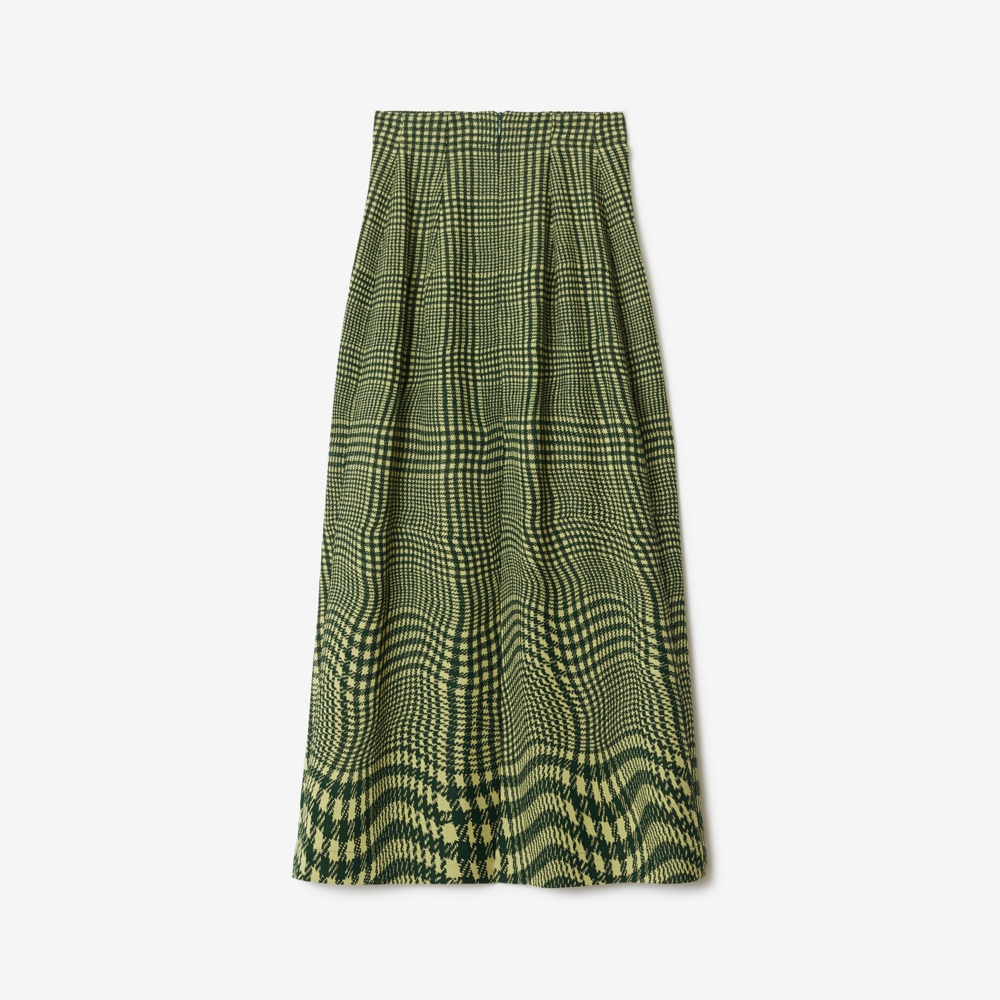 Warped Houndstooth Wool Skirt - 5