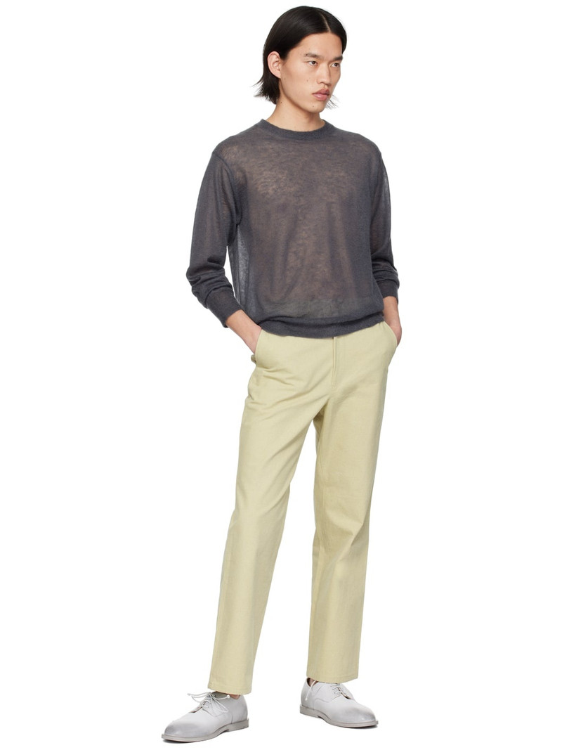 AURALEE Gray Sheer Sweater outlook