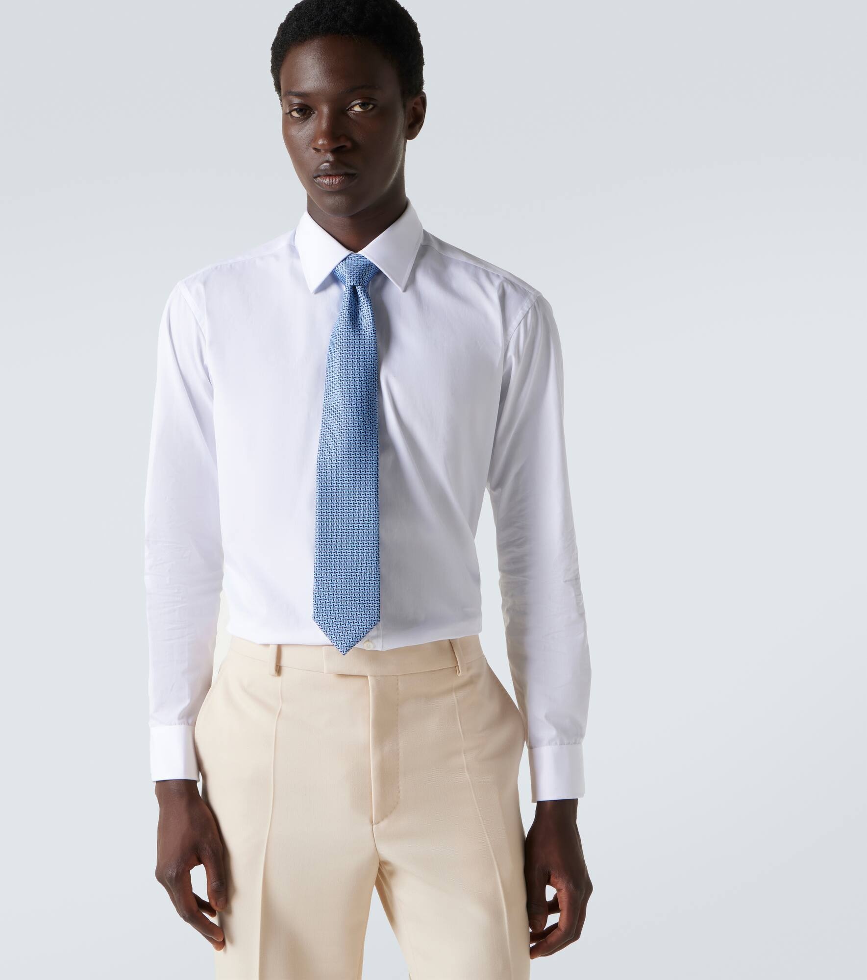 Printed silk tie - 3