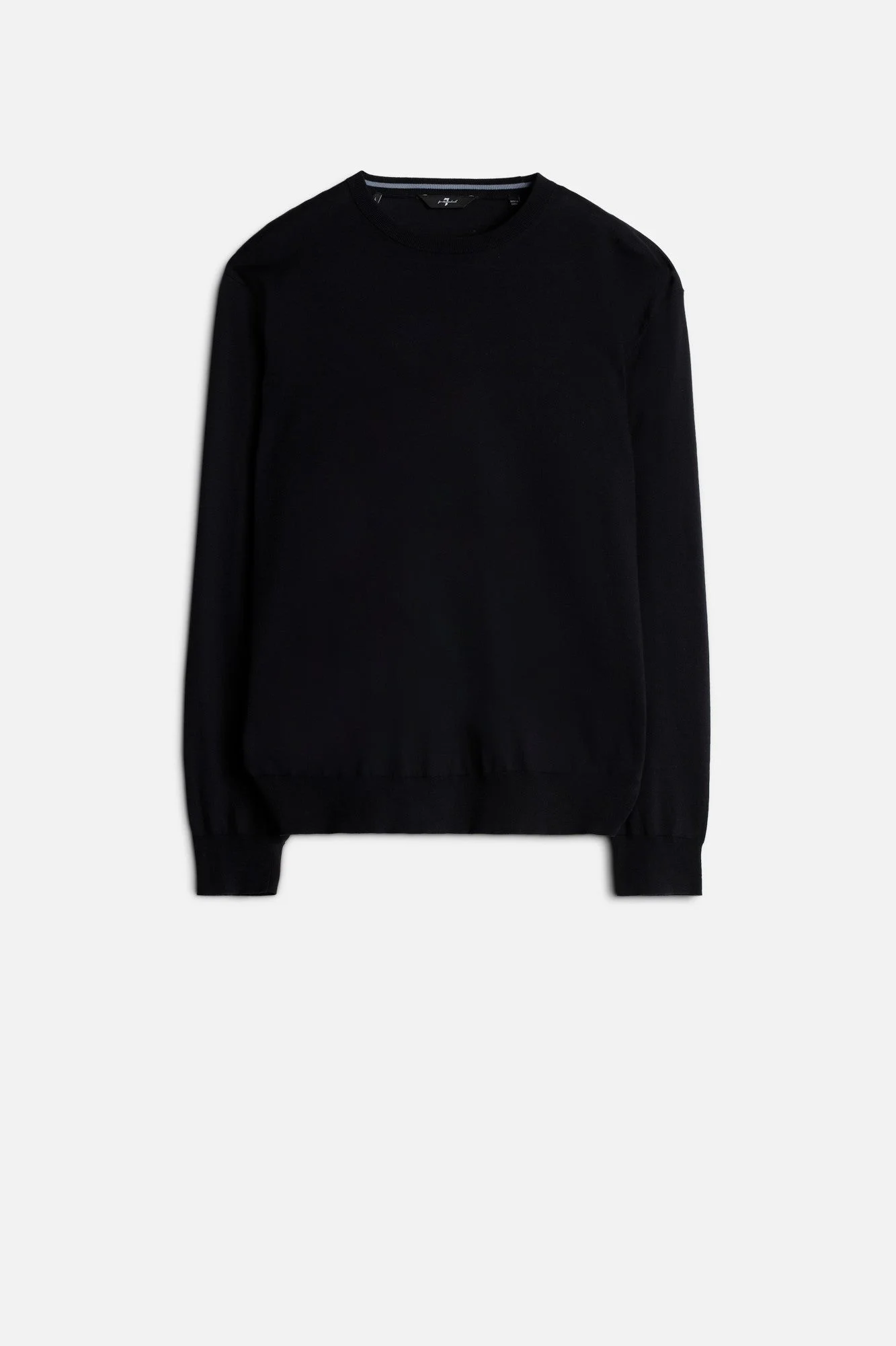 Classic Cotton Long Sleeve Sweater in Navy - 1