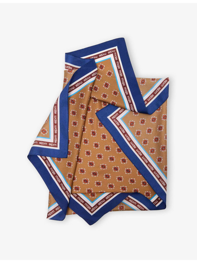 maje Floral-Print Silk Bandana outlook