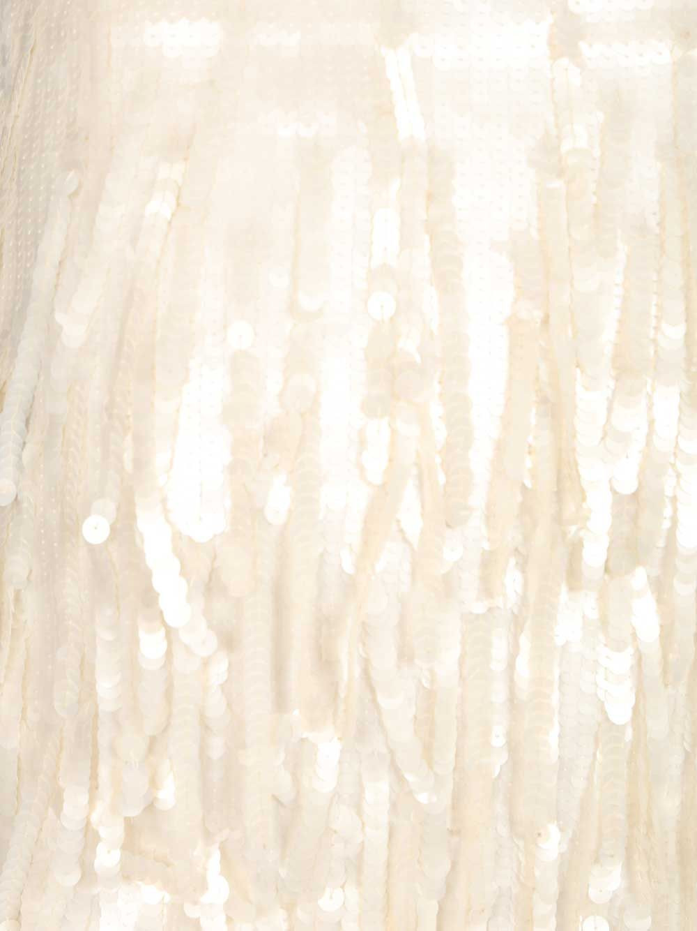 Supernova Skirt Pailettes Frige Skirts White - 4