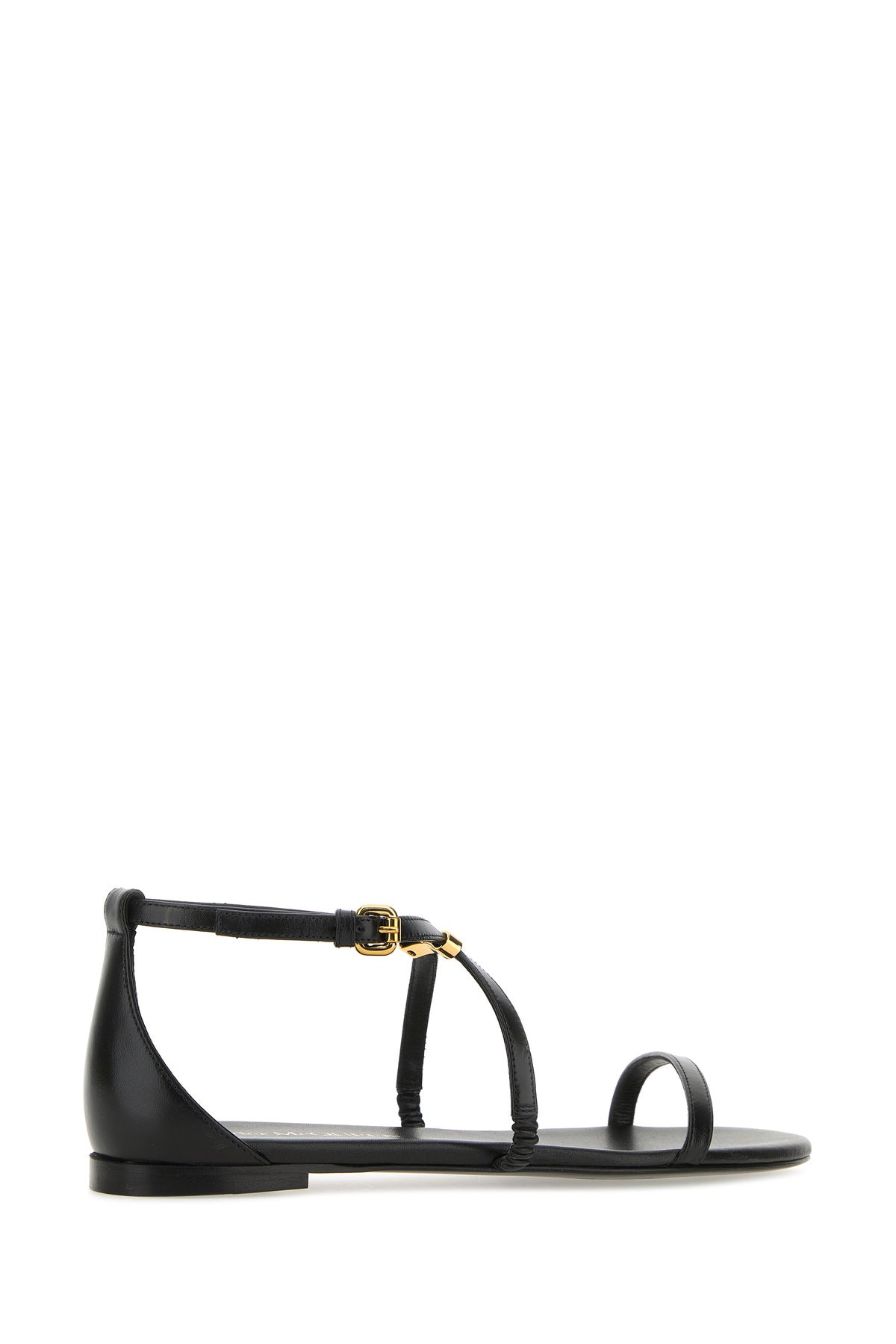 Black leather sandals - 3