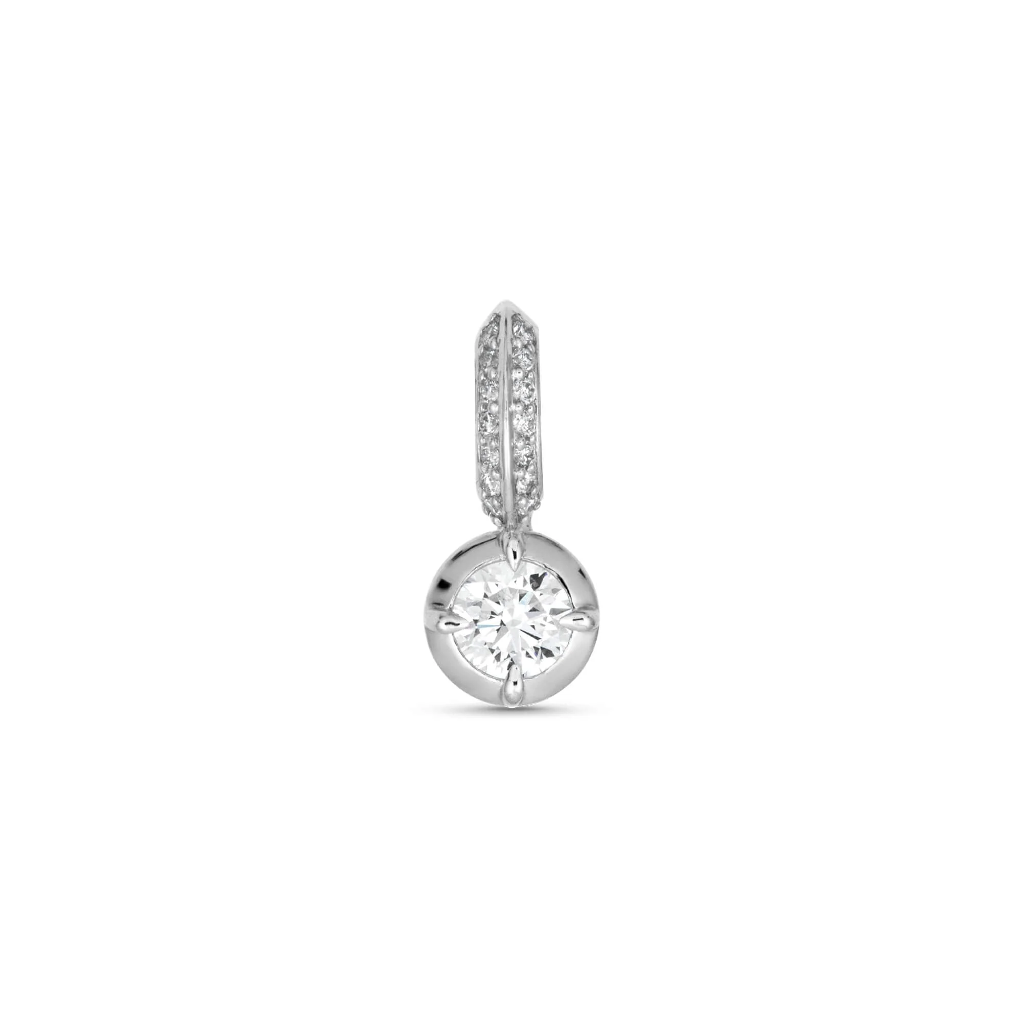 Ambroeus LAB-Created Diamond Silver Charm - 1