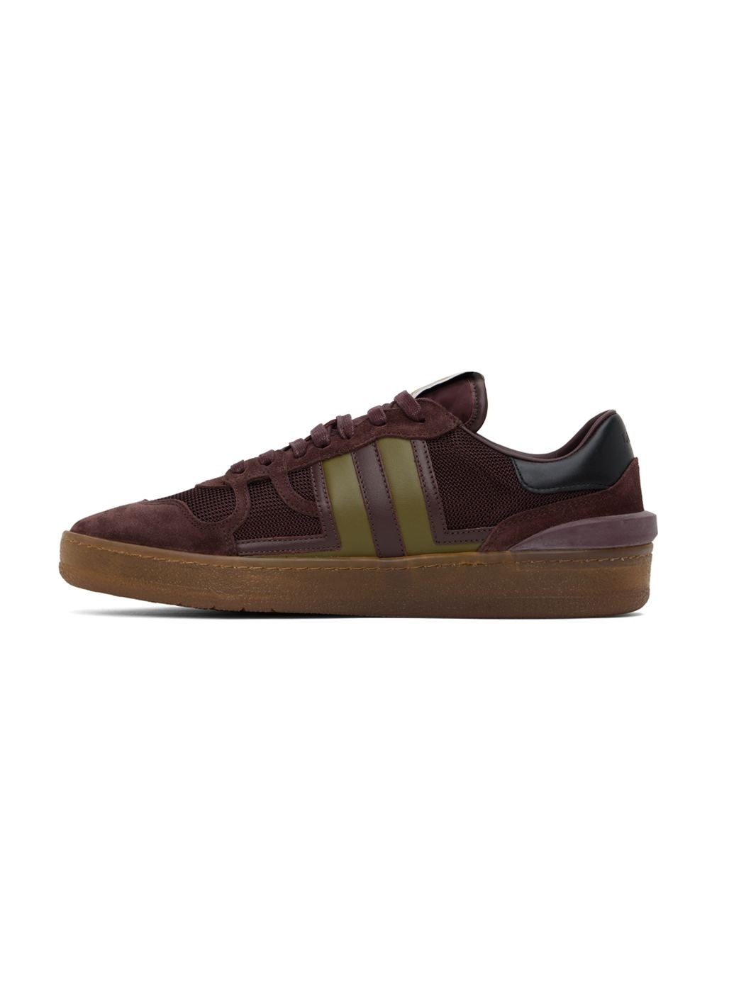 Burgundy Clay Mesh Sneakers - 3