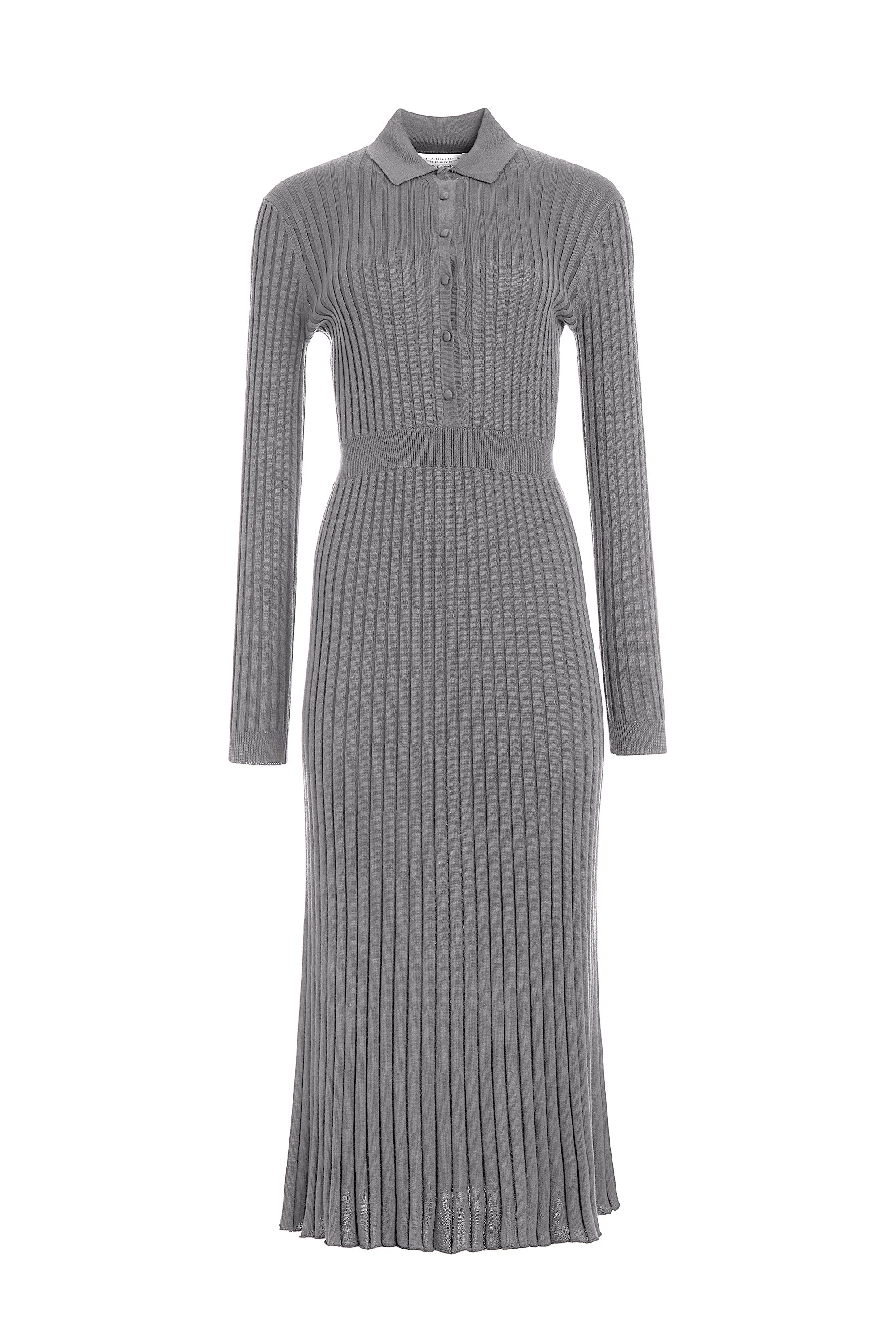 Ardor Knit Maxi Dress in Heather Grey Cashmere Silk - 1