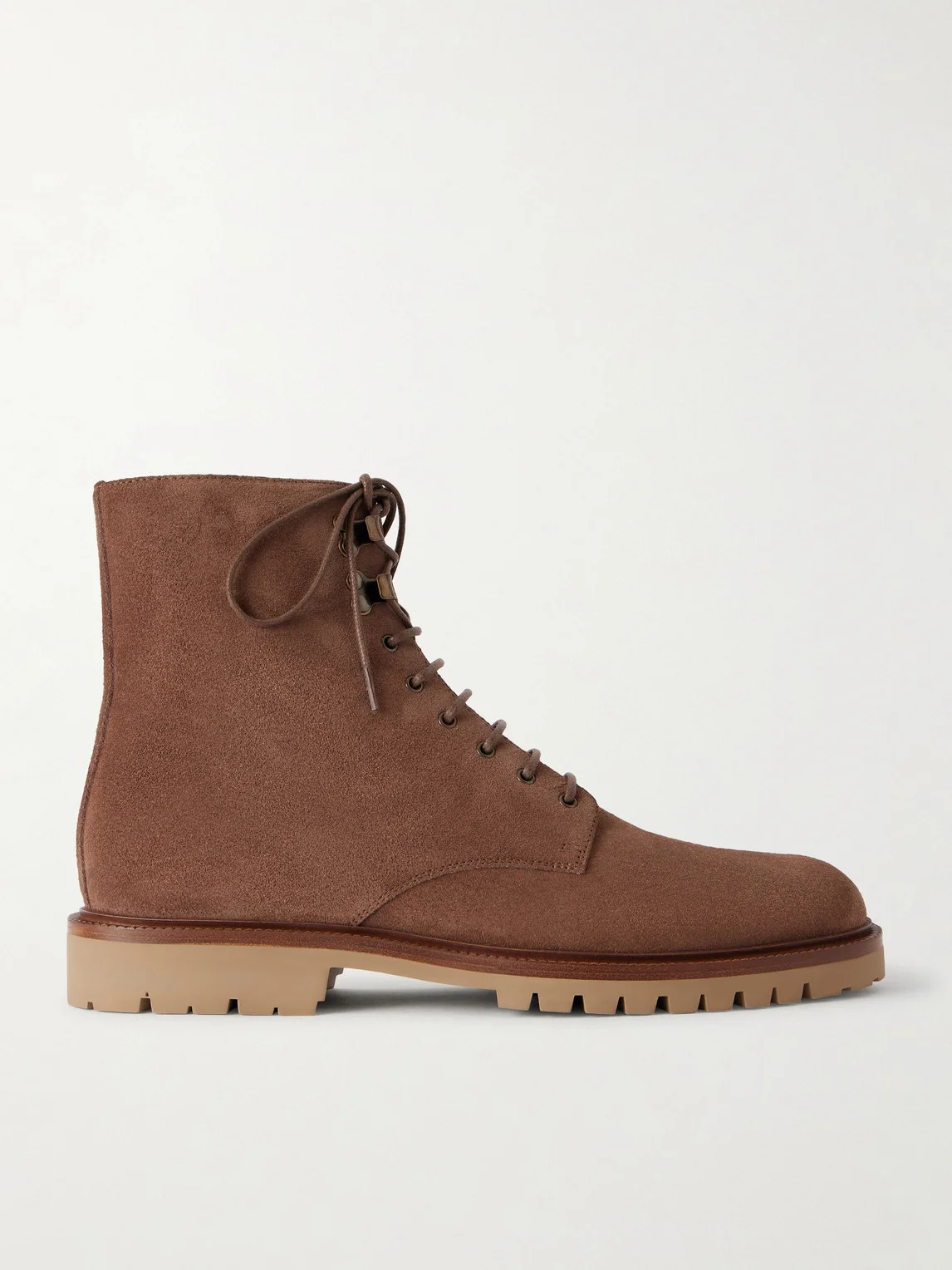 Suede Lace-Up Boots - 1