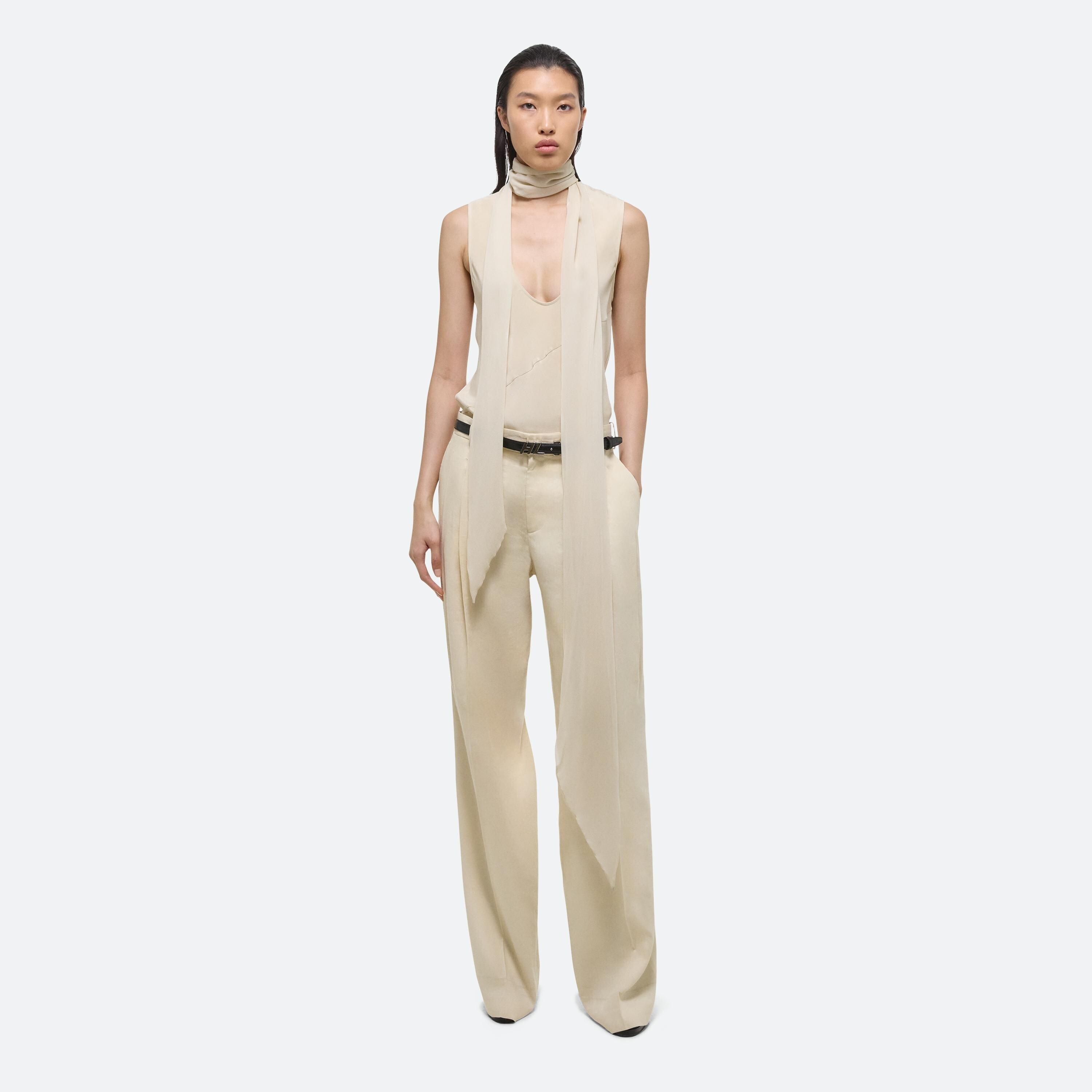 SLEEVELESS SCARF TOP - 2