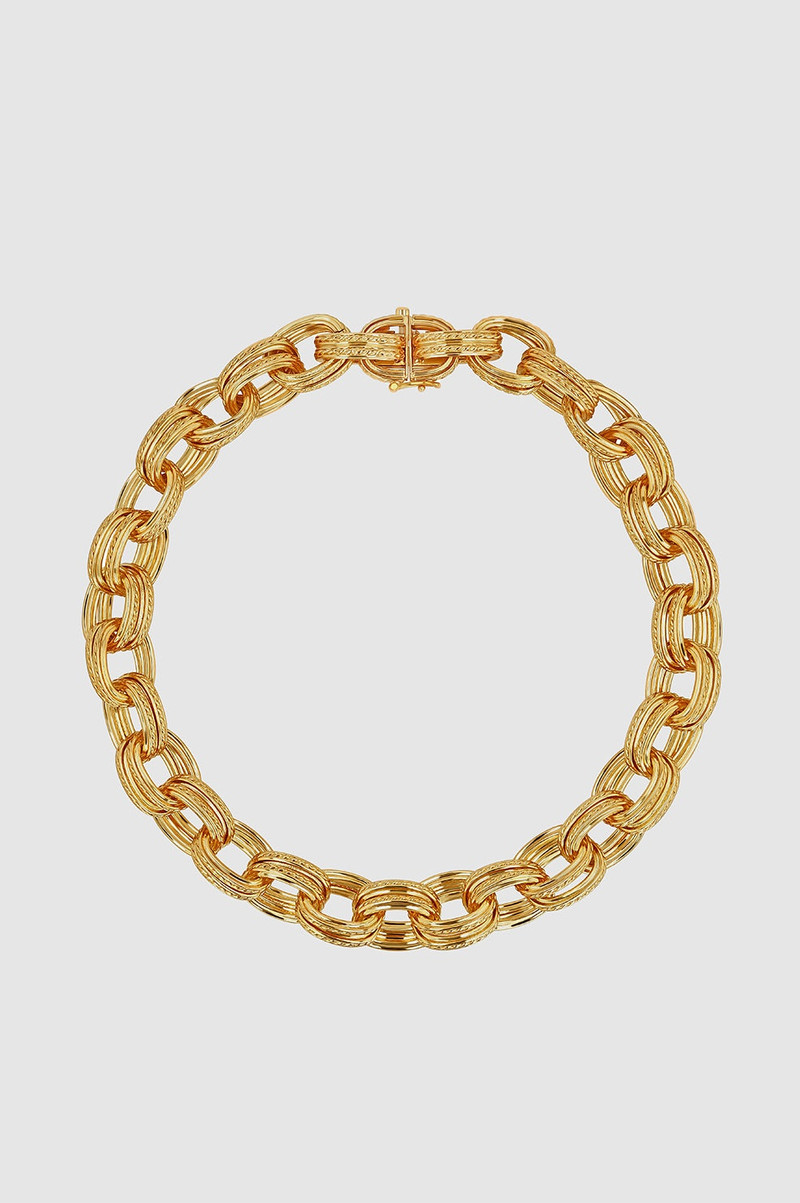 Double Link Chain Necklace - Gold 1