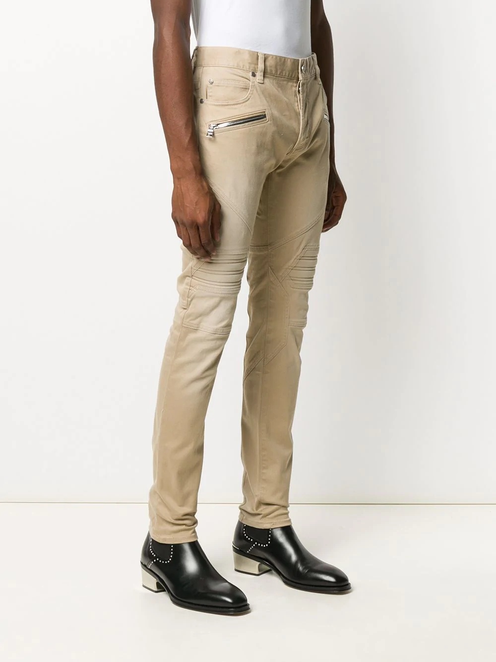 tapered moleskin trousers - 3