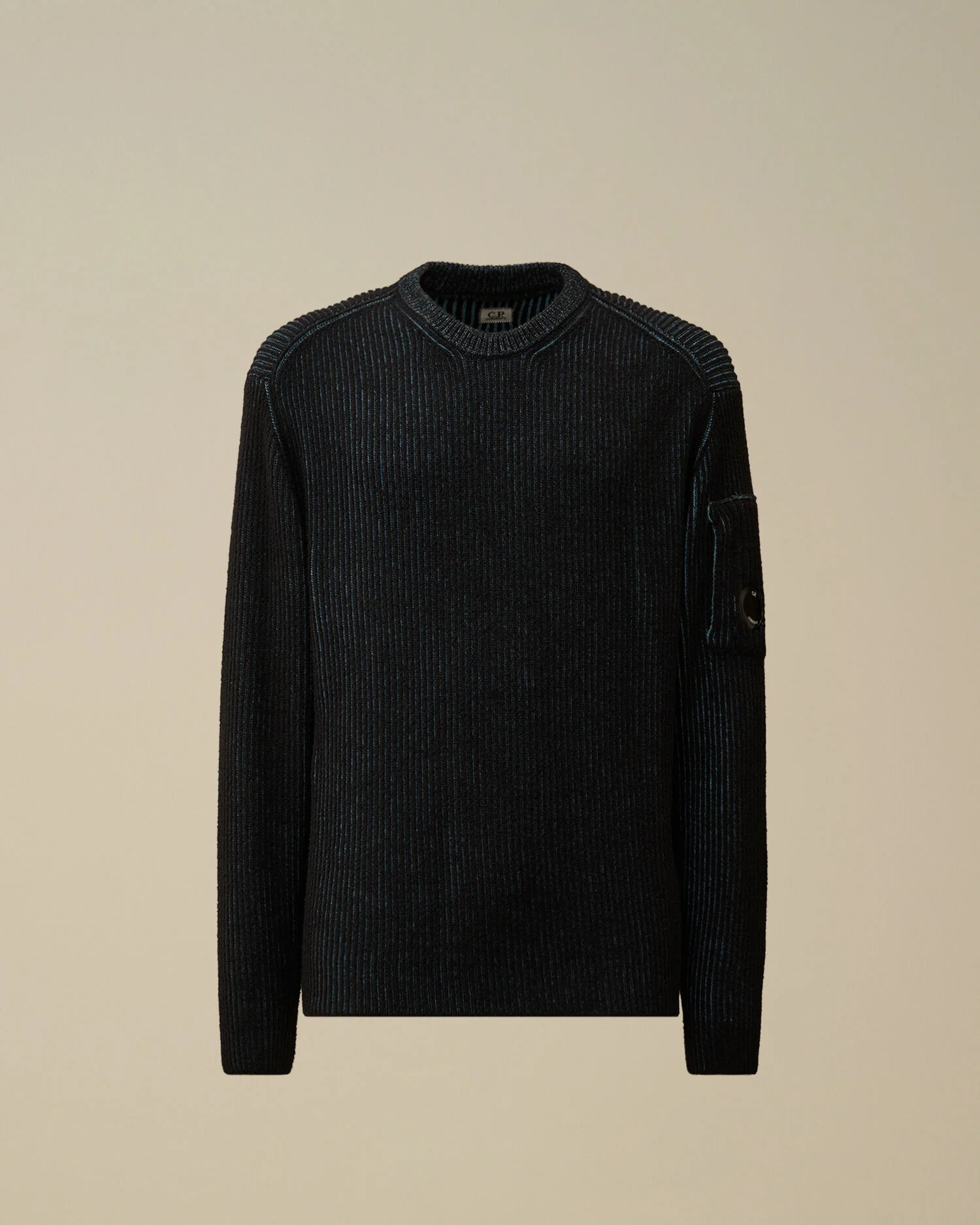 Fleece Knit Crewneck Lens Sweater - 1